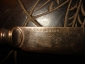 Старинная пара: нож с вилкой в стиле АМПИР №1,штихель,серебрение,монограмма - вид 5