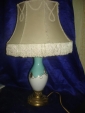 старинная настольная лампа(братья Шлегельмильх),фарфор,бронза,шелк - вид 2