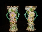 Парные лепные вазы,Коулброкдейл.Англия,1830е годы