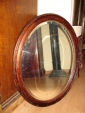Старин.зеркало в овальной резной раме,h-71см,19век - вид 1