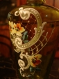 Старинный графин для ликера на ножке,цветное стекло,роспись эмалями, ИСЗ,1870-1880-е гг. - вид 4