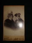 Старинный визит-портрет:Статский советник с женой,Одесса,фотоателье Балабана,к.19в.