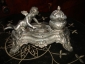 Старинная дамская чернильница с фигуркой амура,второе рококо,серебрение,19век - вид 2