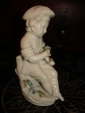 Старинная статуэтка №1 Мальчик-паж с цветами,фарфор,Giulio Richard,Италия,19век - вид 2