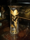 Старинная вазочка МАКИ,МОДЕРН,стекло,Мальцов?