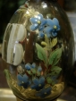 Старинное большое пасх.яйцо-стекло,роспись,Россия - вид 3