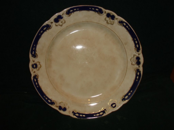 Старин.тарелка №1,опак(непрозрачный фарфор),ручная роспись,ГАРДНЕР,Вербилки,1840е,Россия