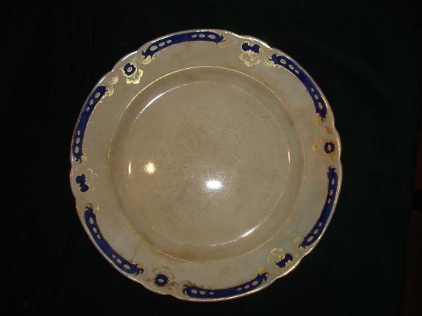Старин.тарелка №2,опак(непрозрачный фарфор),ручная роспись,ГАРДНЕР,Вербилки,1840е,Россия