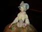 Старинная чайная кукла(полукукла),фарфор,шелк,кружева,Германия,к.19в.,Дрезден?Мейсен? с дефектами - вид 1