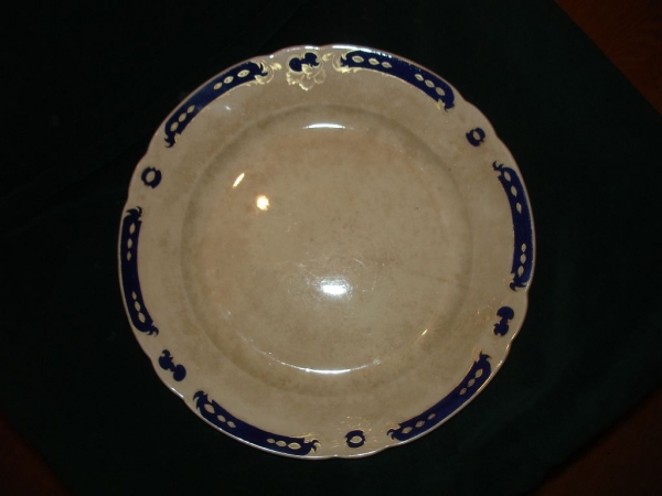 Старин.тарелка №4,опак(непрозрачный фарфор),ручная роспись,ГАРДНЕР,Вербилки,1840е,Россия