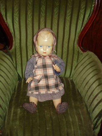 Старинная кукла,целлулоид,клеймо ОХК,СССР,1940-50е