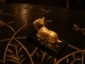 Старинная миниатюра на мраморе:Собака,венская бронза,3на1.5см, - вид 8