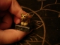 Старинная миниатюра на мраморе:Собака,венская бронза,3на1.5см, - вид 3