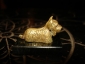 Старинная миниатюра на мраморе:Собака,венская бронза,3на1.5см, - вид 7