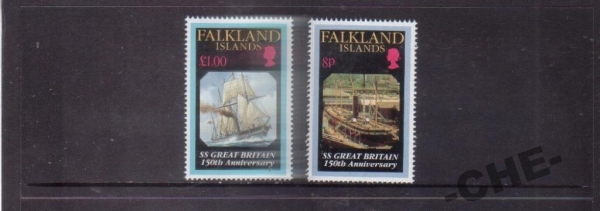 Falkland isl.1993 Парусник корабль