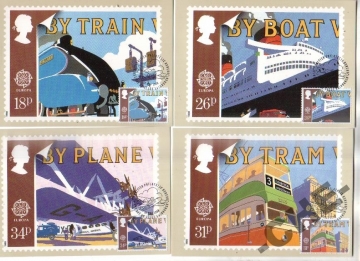 КАРТМАКС Англия 1988 Поезд корабль самолет трамвай