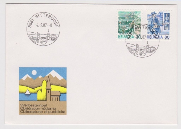 Швейцария 1987 Архитектура почта