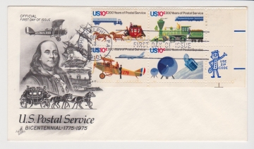 США 1975 Почта, космос, самолет, поезд, лошади, парусник