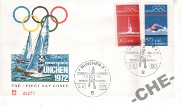 КПД Германия 1972 Олимпиада гимнастика яхты