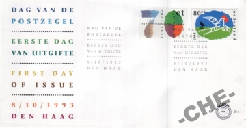 КПД Голландия 1993 Почта голубь Связь Письмо