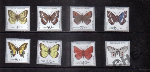 Германия 1991 Бабочки