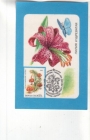 Календарик 1990 Цветы бабочка марка