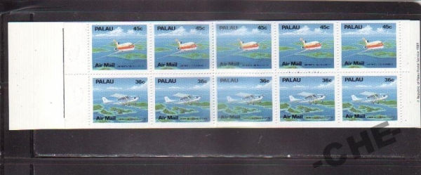 Палау 1989 Самолеты авиаця Буклет