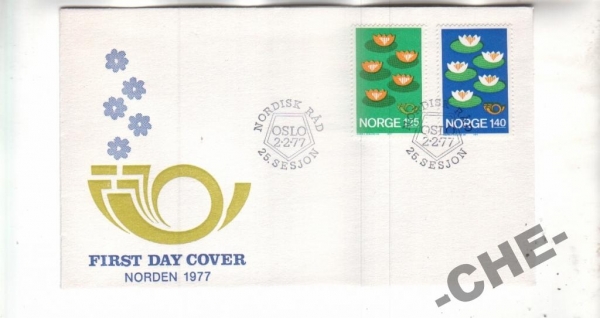 Норвегия 1977 Почта цветы