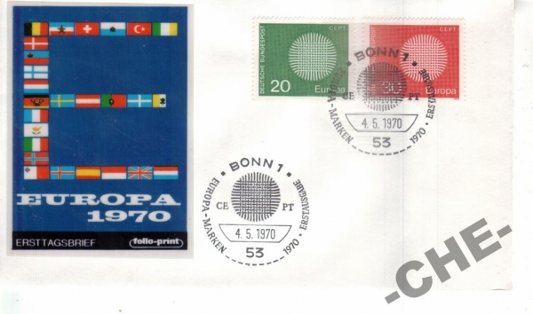 КПД Германия 1970 Европа, флаги