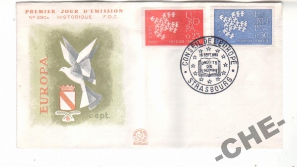 КПД Франция 1961 ЕВРОПА голуби