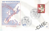 КПД Германия 1963 мосты, птицы, флаг, Европа