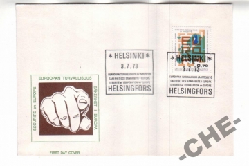 Финляндия 1973 Европа карта