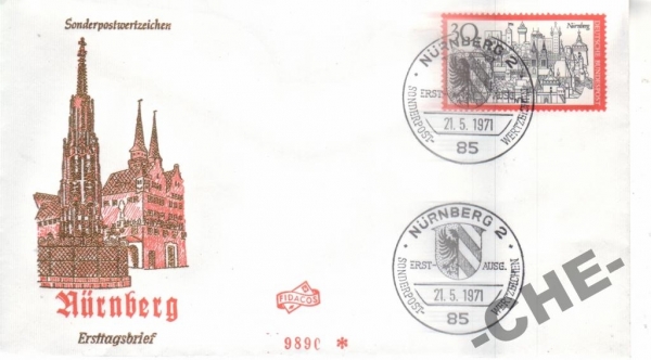 КПД Германия 1971 Архитектура религия герб