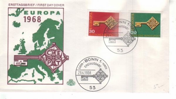 КПД Германия 1968 Европа ключ карта