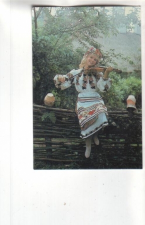 Календарик 1990 Девушка костюмы музыка
