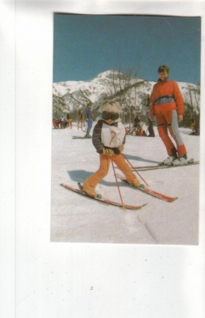 Календарик 1990 Горы лыжи дети