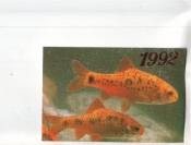 Календарик 1992 Аквариумные рыбы