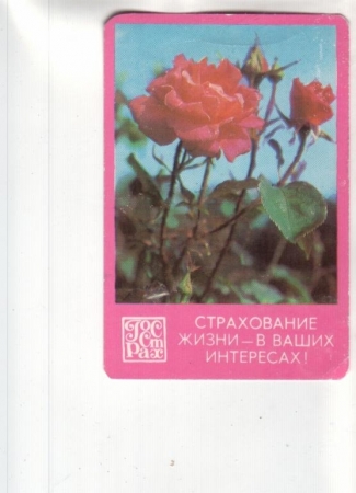 Календарик 1979 Страхование Госстрах цветы