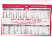 Календарик 1990 Германия