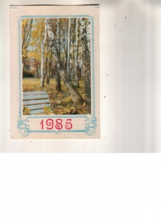 Календарик 1985 Ландшафты парк