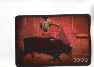 Календарик 2009 Лунный календарь бык коррида