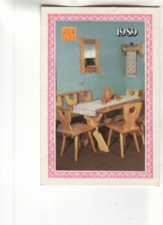 Календарик 1989 Страхование Госстрах мебель