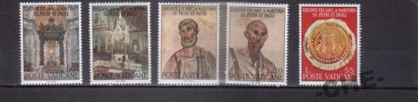 Ватикан 1967 Персоналии архитектура монеты живопис