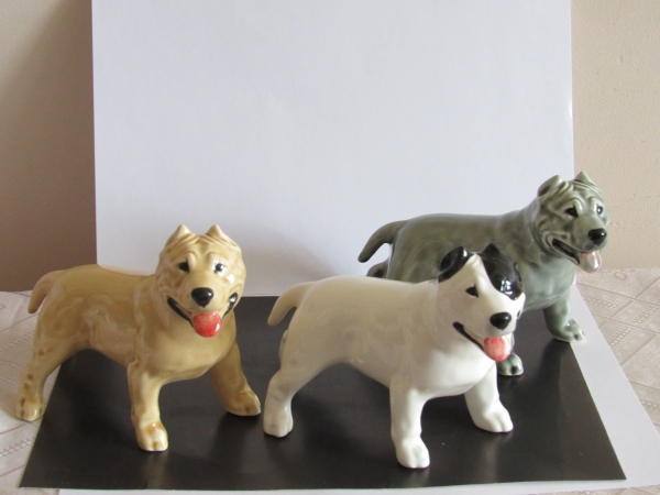Собака Стаффордширский бультерьер,авторская керамика,Вербилки