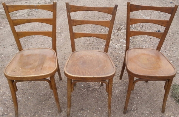 Старинная мебель- стулья СССР 3шт из дерева дуб,резьба.