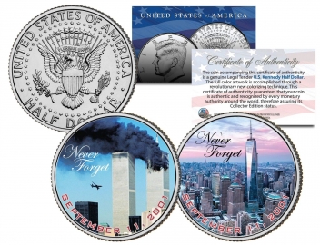 Набор из 2-х монет 50 центов США Башни 11 сентября Память