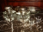 Старинный чернильный прибор, граненое стекло,латунь в серебрении, Россия,к.19в. Мальцов  - вид 2