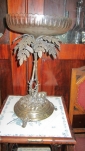 Старинная Русская ваза для фруктов 19 век бронза в серебрении - вид 6
