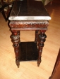 Старинный самоварный столик, дерево, резьба, мрамор, Россия, 1870-е гг.  - вид 8