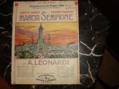 Старинные ноты.Leonardi.MARCIA SEMPIONE(simplon marsch), 1906г.